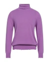 Amaranto Man Turtleneck Mauve Size L Cashmere In Purple