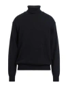 Amaranto Man Turtleneck Midnight Blue Size Xxl Wool, Cashmere In Black