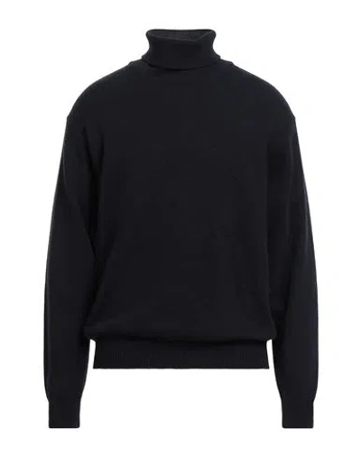 Amaranto Man Turtleneck Midnight Blue Size Xxl Wool, Cashmere In Black