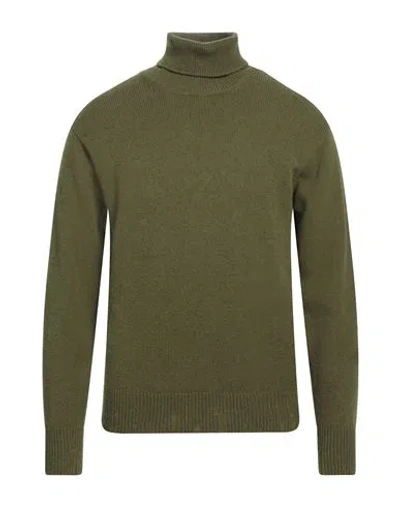 Amaranto Man Turtleneck Military Green Size S Wool, Cashmere