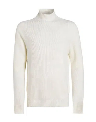 Amaranto Man Turtleneck Off White Size Xl Wool