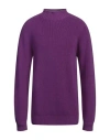 Amaranto Man Turtleneck Purple Size L Wool