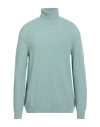 Amaranto Man Turtleneck Sage Green Size Xl Wool, Nylon, Elastane In Blue