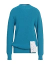 Amaranto Man Turtleneck Turquoise Size L Wool