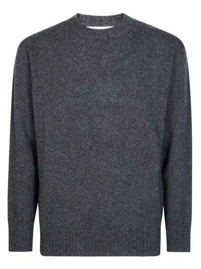 Amaranto Men's Distressed Knit Cardigan In Grigio