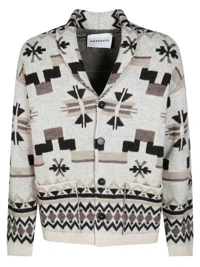 Amaranto Men's Fantasia Cardigan In Beige