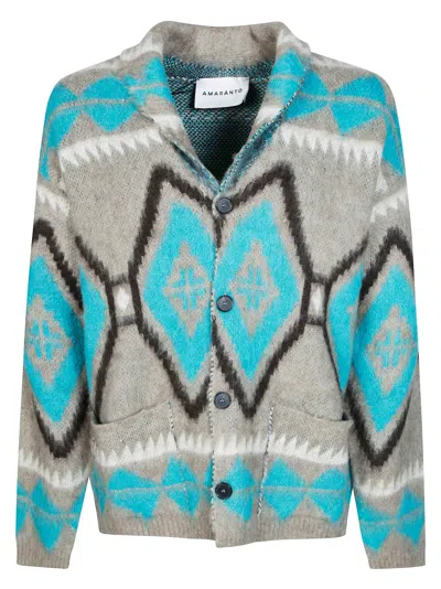 Amaranto Men's Fantasia Cardigan In Blu