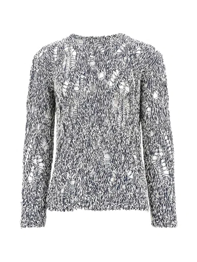 Amaranto Open-knit Jumper In Gray