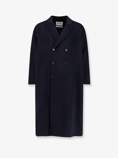 Amaranto Outdoor Wool Coat In Blue