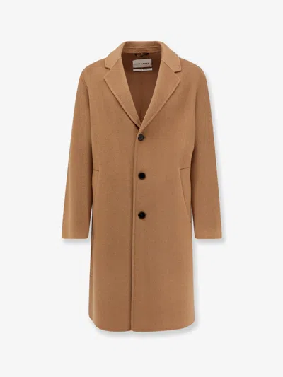 Amaranto Outdoor Wool Coat In Brown