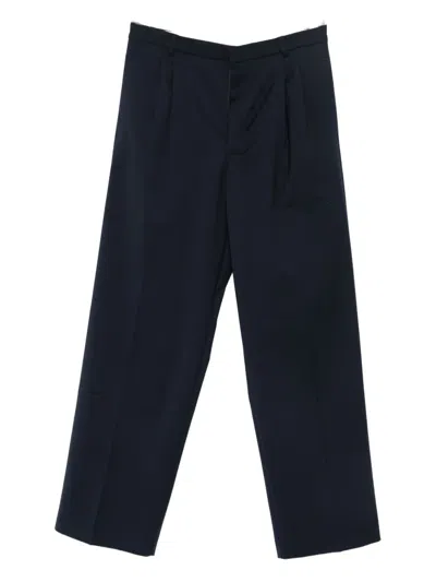 Amaranto Pleat-detail Trousers In Blue