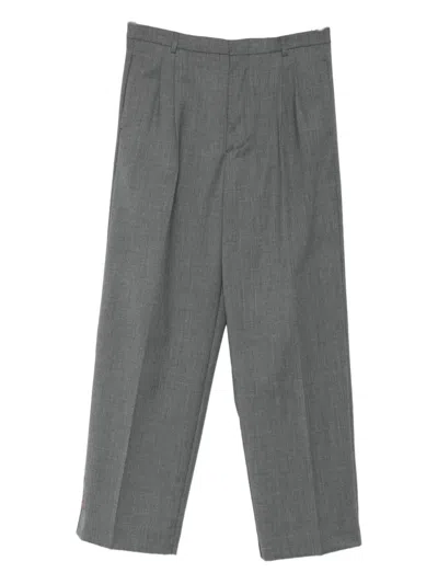 Amaranto Pleat-detail Trousers In Gray