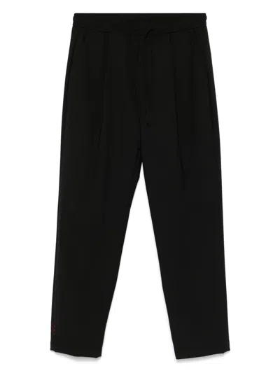Amaranto Pleat-detailed Trousers In Black