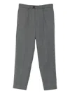 Amaranto Pleated-front Trousers In Gray