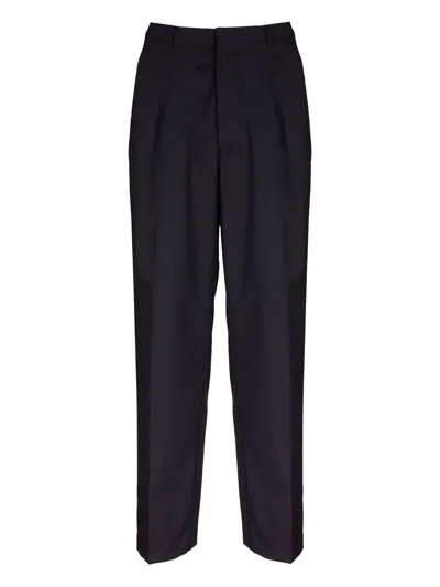 Amaranto Pleated Trousers In Black