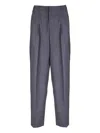 Amaranto Pleated Trousers In Gray