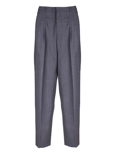 Amaranto Pleated Trousers In Gray