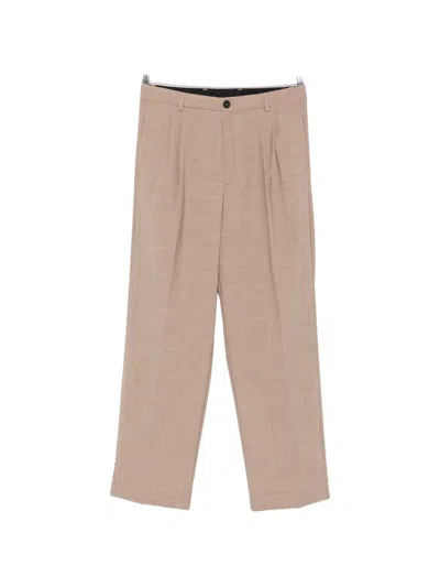 Amaranto Pleated Trousers In Neutral