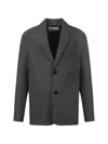 Amaranto Pocket Button Jacket In Gray