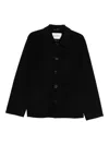 Amaranto Point-collar Jacket In Black