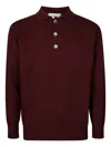 Amaranto Polo-collar Sweater In Red