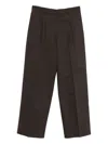 Amaranto Pressed-crease Trousers In Brown