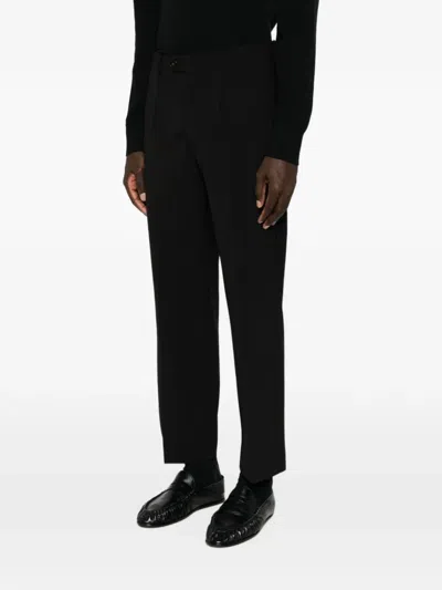 Amaranto Pressed-crease Straight-leg Trousers In Black