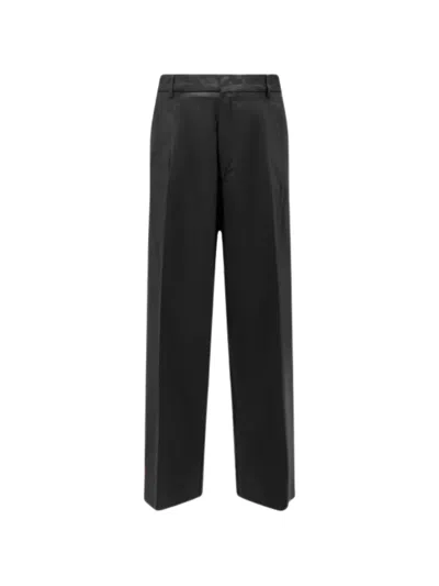 Amaranto Pressed-crease Tailored Trousers In Black
