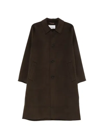 Amaranto Raglan-sleeve Single-breasted Coat In Black