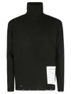 Amaranto Relaxed Fit Black Turtleneck Sweater In Black