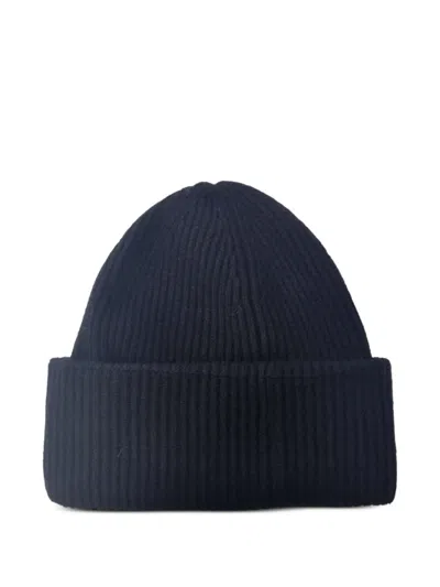 Amaranto Ribbed Beanie In Blue