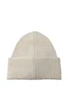 Amaranto Ribbed Beanie In Neutral