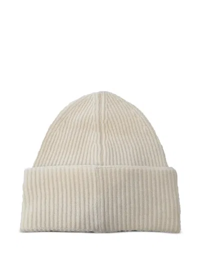 Amaranto Ribbed Beanie In Neutral