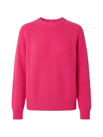 Amaranto Ribbed-knit Raglan-sleeve Sweater In Black