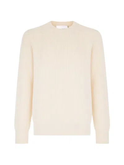 Amaranto Ribbed-knit Raglan-sleeved Sweater In Neutral