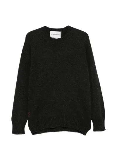 Amaranto Ribbed-trim Sweater In Black