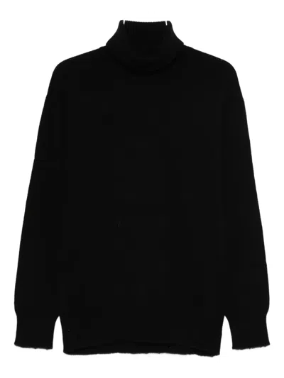 Amaranto Roll-neck Sweater In Black