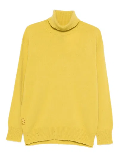 Amaranto Roll-neck Sweater In Yellow