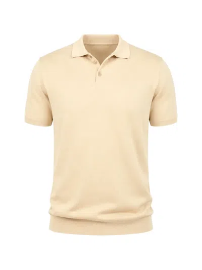 Amaranto Short-sleeve Polo Sweater In Neutral