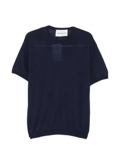 Amaranto Short-sleeve Top In Blue