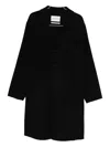 Amaranto Single-breasted Coat In Black