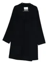 Amaranto Single-breasted Coat In Black