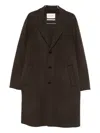 Amaranto Buttoned Single-breasted Coat In Brown