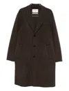 Amaranto Buttoned Single-breasted Coat In Brown