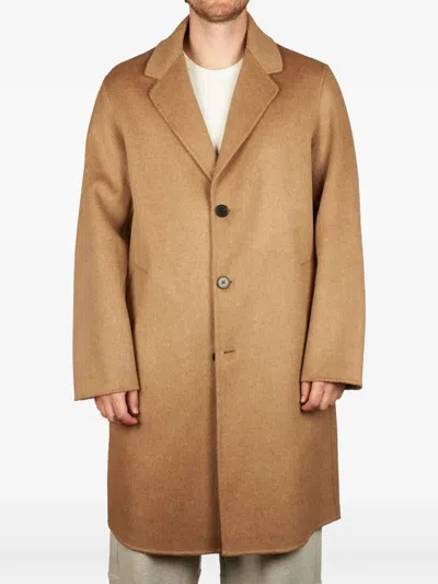 Amaranto Single-breasted Coat In Neutrals