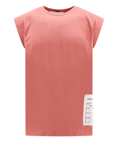 Amaranto Sleeveless T-shirt In Pink