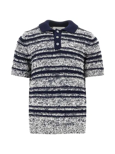 Amaranto Striped Polo Shirt In Blue