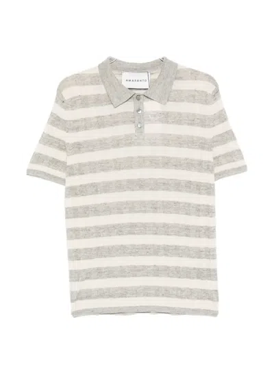Amaranto Striped Polo Shirt In Multi