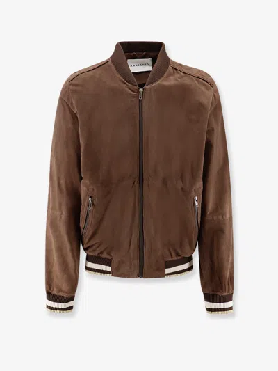 Amaranto Suede Bomber In Brown