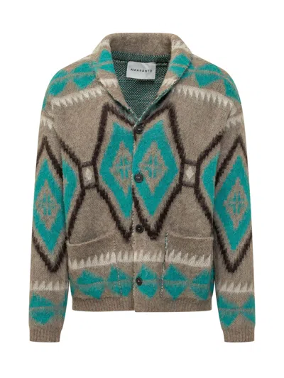 Amaranto Textured Cardigan In Avena
